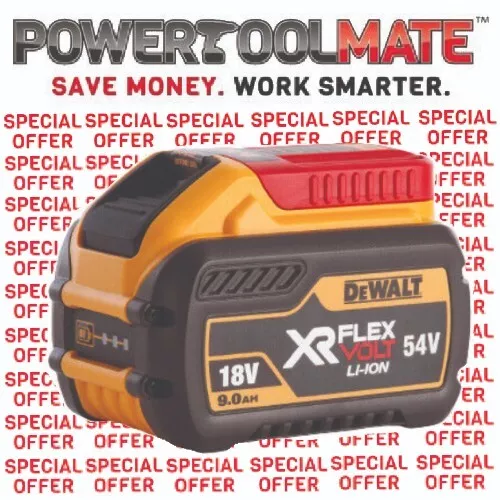 DEWALT DCB547 XR FLEXVOLT Convertible 18v/54v Lithium-Ion 9.0Ah Battery ...