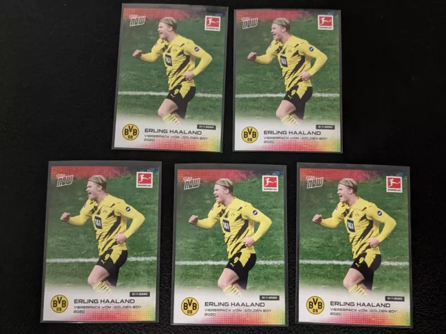 2020-21 Topps NOW BL  - 5x Erling Haaland #044 BVB Dortmund