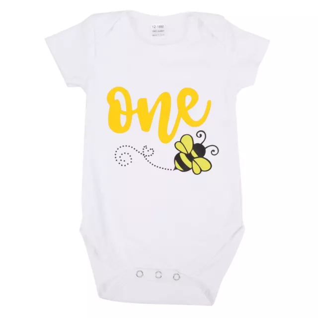 1-Year-Old Birthday Short Sleeve Cotton Toddler One Baby Bodysuit Outfits
