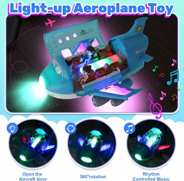 Aeroplane Toys Airplane Toys with Light and Music Electric Airplane Xmas Gifts 3