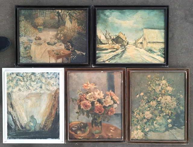 7 DIPINTI! Riproduzione Ghima Maestri della Pittura 2 Monet, Gerbaud, Gondgon
