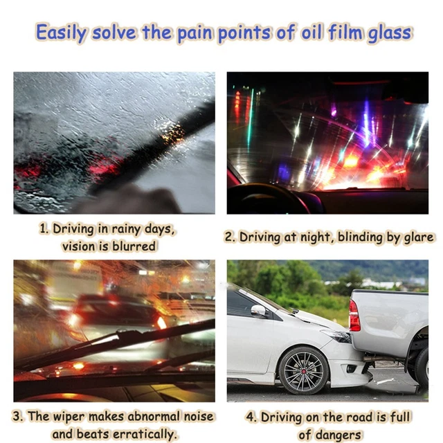 EASY APPLICATION CAR Glass Anti Glare Cleaner for Clear and Safe Sight