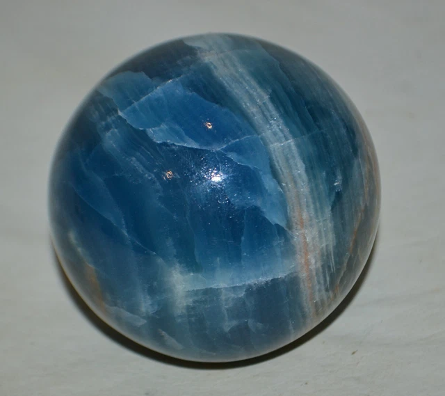 60 mm Sphere Aquatine Lemurian Blue Calcite Cubes Square * deep blue A+