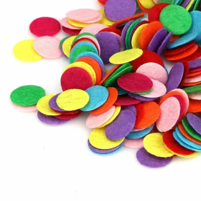 100PCS Round Felt Fabric Pad Patches Non Woven Fabric Flower Accessories 3CM