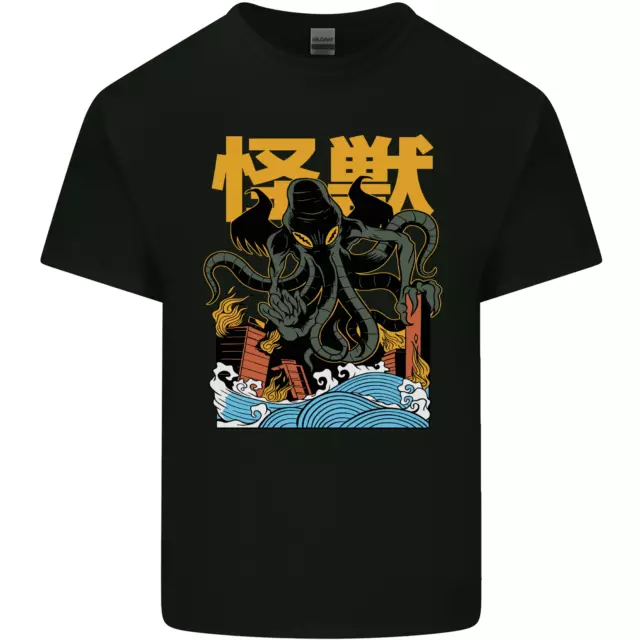 Cthulhu Japanese Anime Kraken Mens Cotton T-Shirt Tee Top