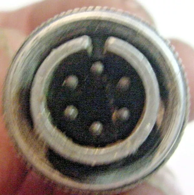 Military Amphenol 6 Pin Male Plug Connector AN310-14S-6P, Blue Insulator 14S-6