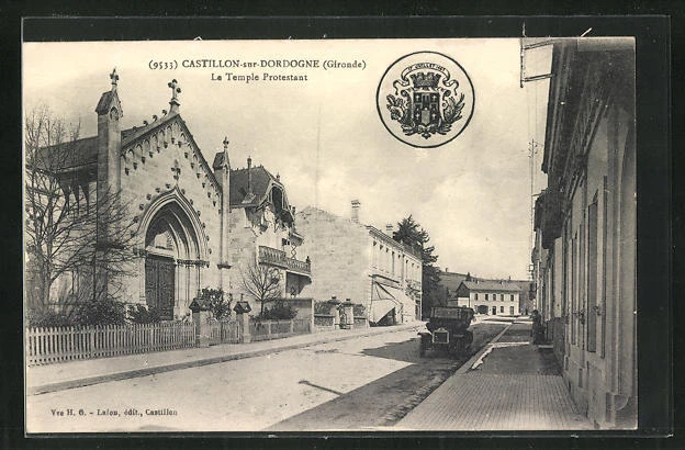 CPA Castillon-sur-Dordogne, The Protestant Temple