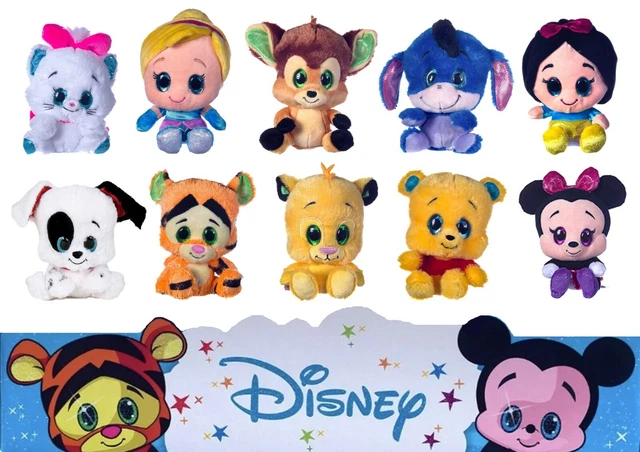 Peluche Disney paillettes jouet doux mignon Minnie Simba Winnie Cendrillon nounours doux