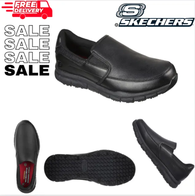 SALE ~ Men's Skechers Work Relaxed Fit: Nampa - Groton SR medium shoe width