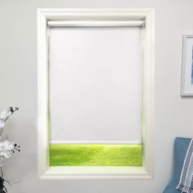 Linen color Roller Shade Vinyl Blackout Blind  Home Window Custom Made In Canada