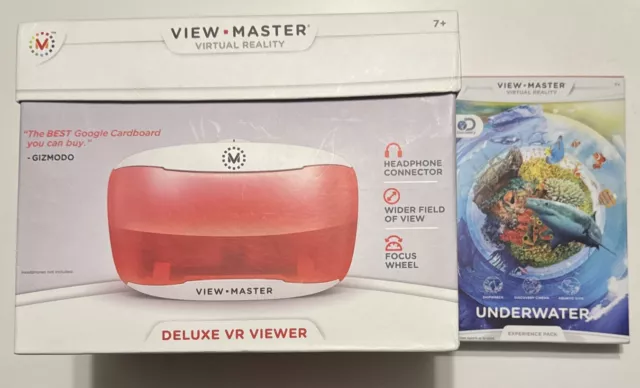 NEW View Master Virtual Reality Deluxe VR Viewer- Complete With Underwater Pack