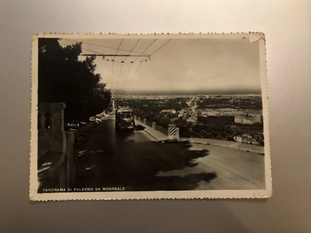 Cartolina Panorama Di Palermo Da Monreale Viaggiata 1956 55