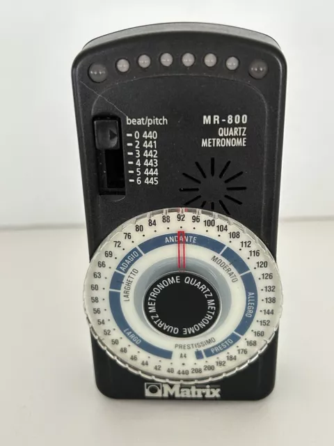 Matrix Quartz Metronome with LED Pendulum & Variable Beat MR-800 (VIDEO)