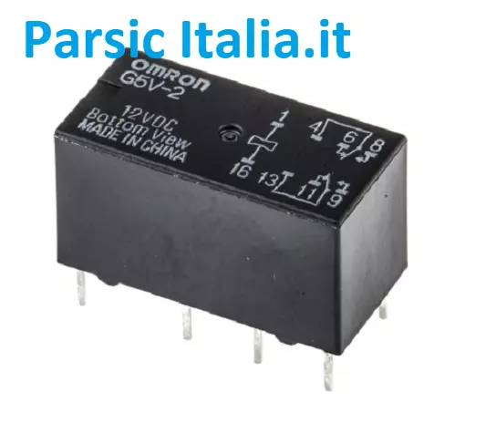 G5V-2 DC 12V OMRON Signal Relay 12 VDC DPDT, 2A 12VDC 8PIN NON Lat. ( = 2 PEZZI)