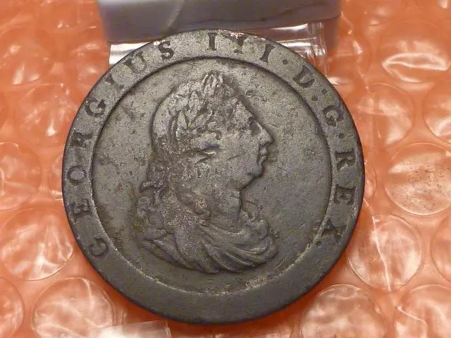 Original 1797 George III Colonial Times Cartwheel Penny #1A