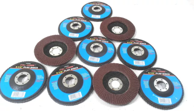 Lot Of (10) 4 1/2" Inch X 7/8"  Flap 60 Grit Wheel Sanding Disc Aluminum Oxide