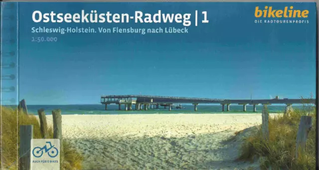 Ostseeküsten-Radweg v. Flensburg n. Lübeck + Karten 1:50.000 NEU bikeline 2024