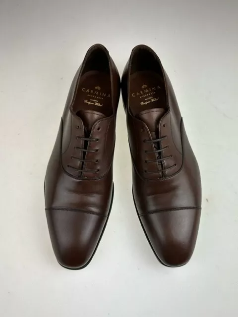 Carmina Shoemaker Captoe oxfords Size UK 9 Rain 80386 Brown boxcalf