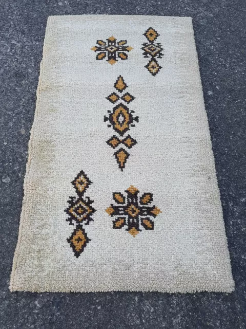 60er Kilim Vintage Alfombra Anudada a Mano Carpet Manta Shag 133 x 71 70er 14