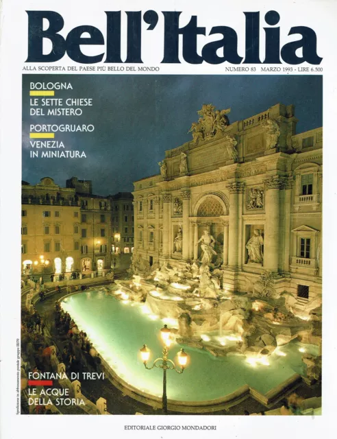 Bell'Italia  83 mar. 1993 Fontana di Trevi ed. Mondadori FF13