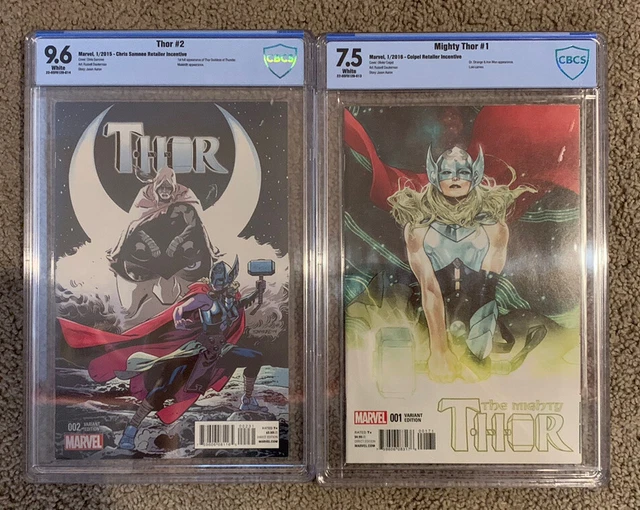 Thor vol 4 #2 CBCS 9.6 NM 1:25 Var - 1st App Jane Foster Thor + Mighty Thor #1 !