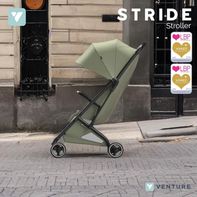 Venture Stride Lightweight Baby Stroller - One-Hand Folding - Compact 0-36m 2