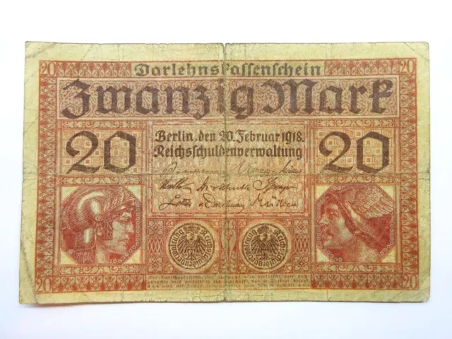 20 mark 1918 German Empire - Germany banknote - au