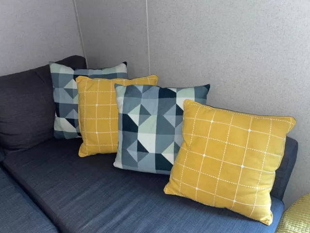 Cute Yellow and Blue Throw Pillows! 