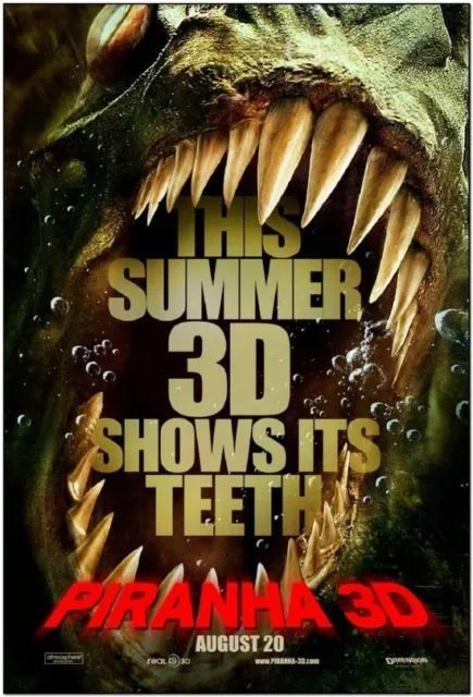 PIRANHA 3-D - 2010 - original 27x40 Advance Movie Poster - ELISABETH SHUE