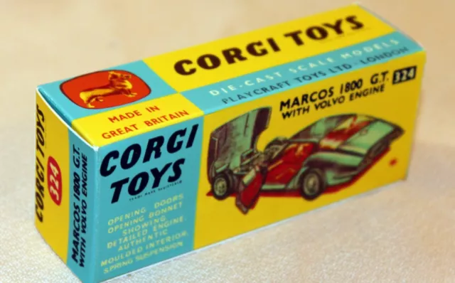 Corgi Toys 324 Marcos 1800Gt Boite Copie Vide