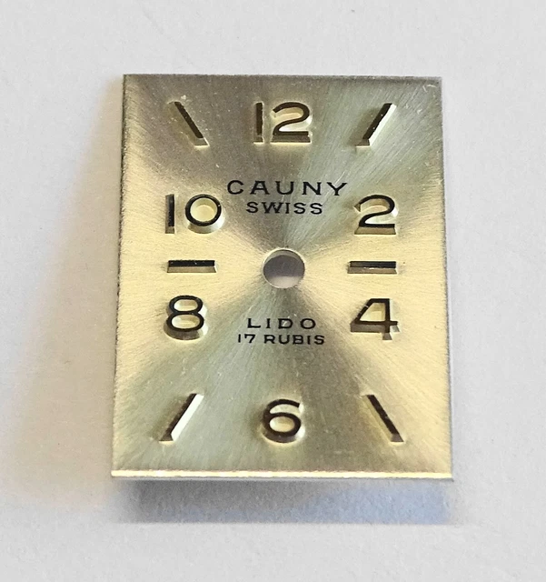 Cadran De Montre Ancien Gris Plat 7 3/4 - Dimensions 23 X 17.80 Mm, Neuf Sans étiquette