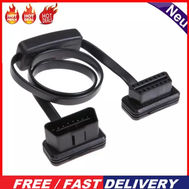 5pcs Flat OBD 2 Auto ELM327 Cable with Switch Adapter Connector