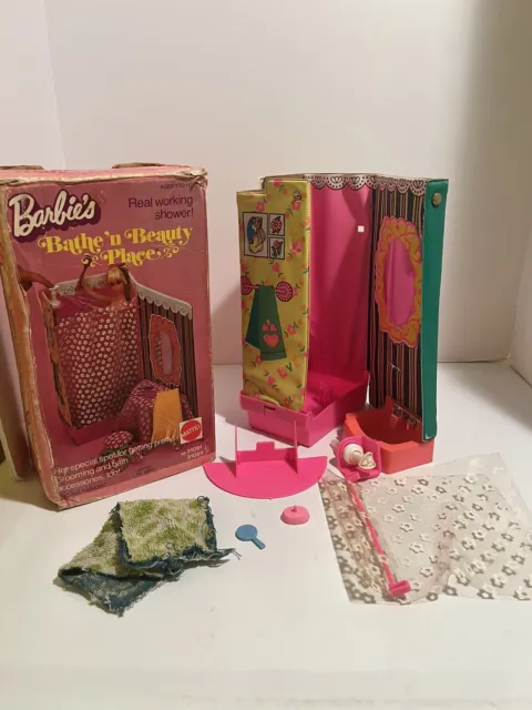 VTG 1975 70's Barbie Bathe n Beauty Place Shower 70's MOD Mattel Box Shower