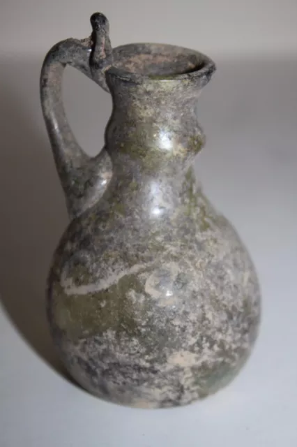 ANCIENT ROMAN GLASS FLASK 2/3rd CENTURY AD