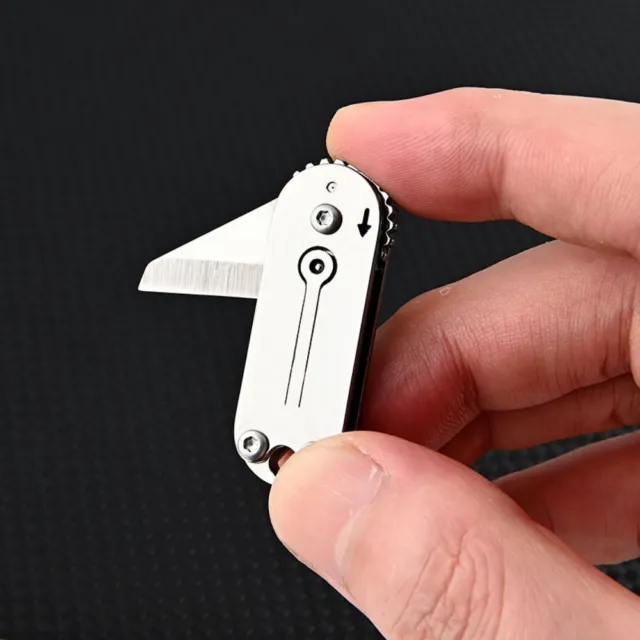1pc Men's Stainless Steel Folding Fish-shaped Pocket Knife Keychain With  Chain, Multifunctional Edc Outdoor Fruit Knife For Open Boxes & Parcels