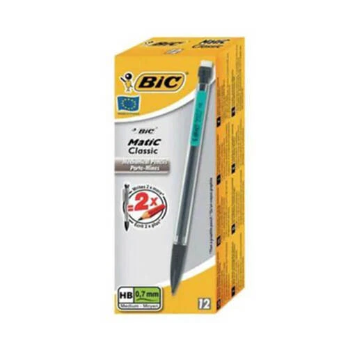 Bic Matic Automatic Original Mechanical Pencils 0.7mm Pack of 12 Assorted