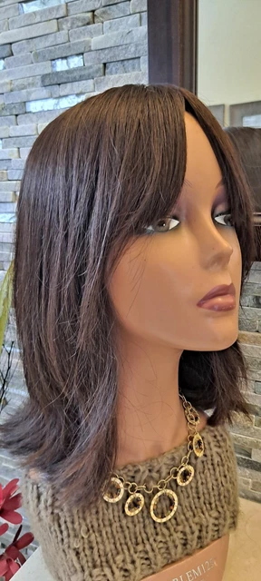 High Quality Blush Brown Wig Sheitel Human hair long moveable bangs & part High Quality Blush Brown Wig Sheitel Human hair long moveable bangs & part