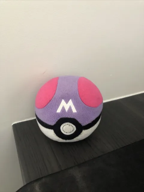 Pokemon Tomy 2017 Pokeball Pink / Purple / White Master Ball Plush Soft Toy