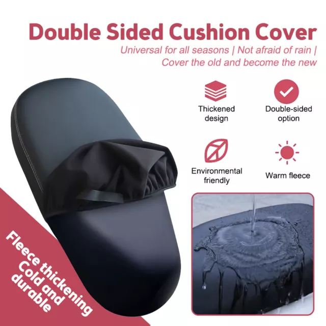 Motorcycle Seat Cover Motorbike Scooter Cushion Leather Dust Protector Universal