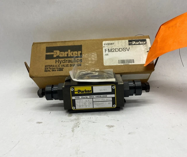 Parker Hydraulic Sandwich Daul Flow Control Valve 5000 PSI DO3  FM2DDSV