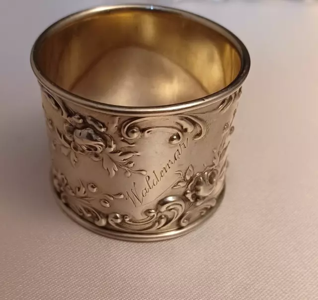 Rose Scroll by Gorham Sterling Napkin Ring- 1 1/4"