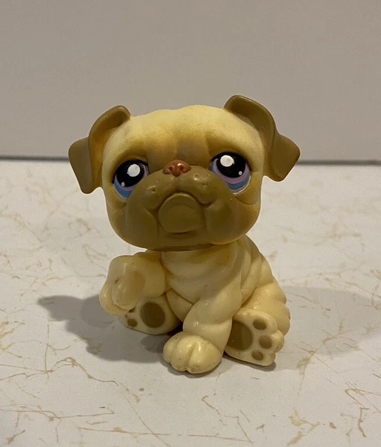 BULLDOG DOG #135 - Authentic Littlest Pet Shop - Hasbro LPS