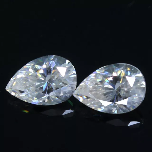 0.70CT Diamante Blanco De Color VVS1 Corte Excelente 6x4 MM Corte Pera Par