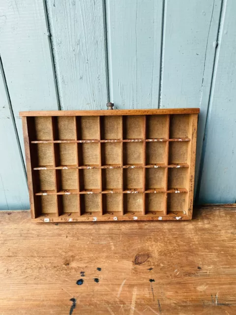 Small Vintage Letterpress Print Tray Printers Drawer Typecase 3