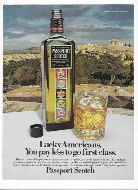 Passport Scotch "Lucky Americans." & Seagram's V.O. 1978 Old Vintage Print Ads