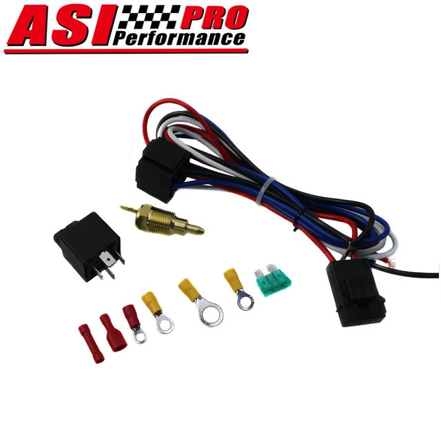 Electric Cooling Thermostat Fan Sensor Temperature Switch Wiring Relay Kits ASI