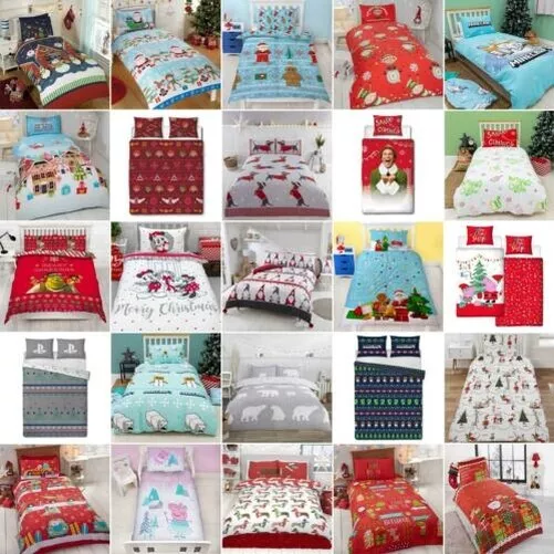 Noël Housse de Couette Ensembles Literie Enfants & Adultes Simple Double King