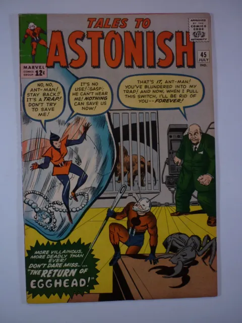 Tales to Astonish #45 (1963) Marvel Fine+ (6.5) 2nd Wasp! 2nd Egghead! Ant-Man!