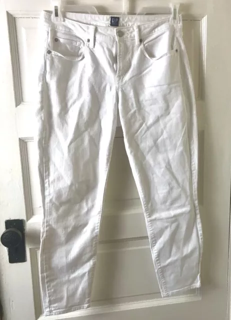 Gap Denim White Womens Jeans sz 29 curvy true skinny cotton blend stretch