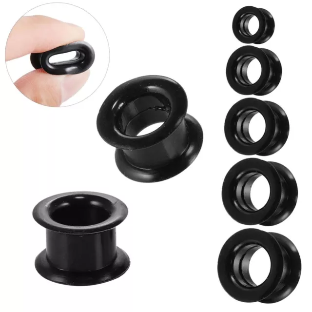 Tapones para los oídos túnel - Silicona Flexibles Piercing Streams Joyería 3mm-40mm 2 PIEZAS